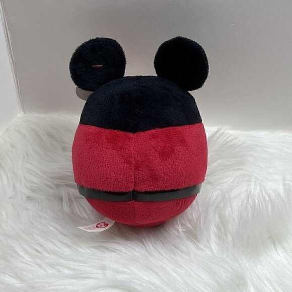 Ty Beanie Ballz Disney Mickey Mouse Santa Christmas Holiday Plush 2013 - Picture 6 of 8